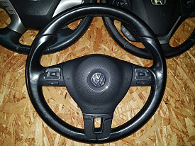 РУЛЬ (МУЛЬТИРУЛЬ С AIRBAG) (КОЖАНЫЙ) VOLKSWAGEN PASSAT B7 NMS 2010-2018