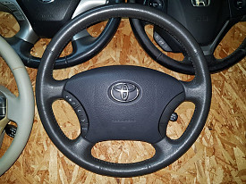 РУЛЬ (МУЛЬТИРУЛЬ С AIRBAG) (ТЕМНО-СЕРЫЙ) (КОЖАНЫЙ) TOYOTA HIGHLANDER XU20 2003-2007