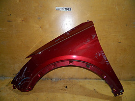 КРЫЛО ПЕРЕДНЕЕ ЛЕВОЕ (КРАСНЫЙ) (С НЕБОЛЬШИМ ПОВРЕЖДЕНИЕМ) HYUNDAI SANTA FE 3 DM 2012-2018