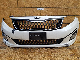 БАМПЕР ПЕРЕДНИЙ (В СБОРЕ ПОЛНОСТЬЮ) (ПОСЛЕ РЕСТАВРАЦИИ) (БЕЛЫЙ) KIA OPTIMA 3 TF K5 2013-2016