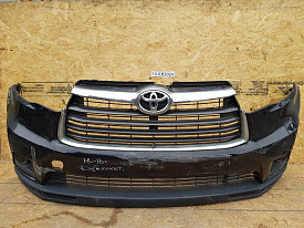 БАМПЕР ПЕРЕДНИЙ (ЧЕРНЫЙ) (В СБОРЕ) (ПОСЛЕ РЕСТАВРАЦИИ) (ДУБЛИКАТ) (USA) TOYOTA HIGHLANDER XU50 2013-2016
