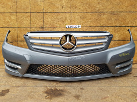БАМПЕР ПЕРЕДНИЙ (В СБОРЕ ПОЛНОСТЬЮ) (СЕРЫЙ) MERCEDES-BENZ C250-C300-C350 W204 2011-2014