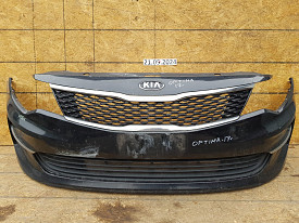 БАМПЕР ПЕРЕДНИЙ (В СБОРЕ ПОЛНОСТЬЮ) (ЧЕРНЫЙ) KIA OPTIMA 4 JF K5 2016-2018