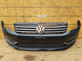 БАМПЕР ПЕРЕДНИЙ (В СБОРЕ ПОЛНОСТЬЮ) (ЧЕРНЫЙ) VOLKSWAGEN PASSAT B7 NMS 2010-2015