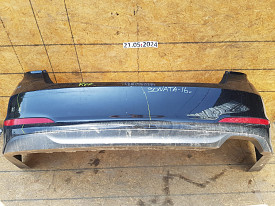 БАМПЕР ЗАДНИЙ (В СБОРЕ С КАТАФОТАМИ) (ЧЕРНЫЙ) HYUNDAI SONATA 7 LF 2014-2017