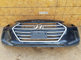 БАМПЕР ПЕРЕДНИЙ (В СБОРЕ) (ЧЕРНЫЙ) HYUNDAI ELANTRA AD 2015-2018