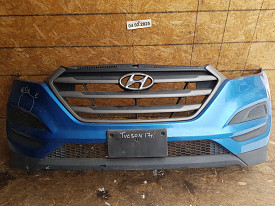 БАМПЕР ПЕРЕДНИЙ (В СБОРЕ ПОЛНОСТЬЮ) (ПОСЛЕ РЕСТОВРАЦИИ) (ГОЛУБОЙ) HYUNDAI TUCSON TL 2015-2018