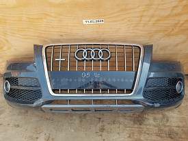 БАМПЕР ПЕРЕДНИЙ (СЕРЫЙ) (ПОЛНОСТЬЮ В СБОРЕ) (С НАПОЛНИТЕЛЕМ) (ПОД ОМЫВАТЕЛИ ФАР) (ХРОМ НА РЕШЕТКИ ВЗДУЛСЯ) (ПОСЛЕ НЕЗНАЧИТЕЛЬНОЙ РЕСТАВРАЦИИ) AUDI Q5 8R 2008-2017