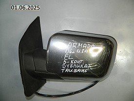 ЗЕРКАЛО ЗАДНЕГОВИДА ЛЕВОЕ (БОКОВОЕ) (5-КОНТАКТОВ) (ХРОМ) (ТАЙВАНЬ) (ДУБЛИКАТ) NISSAN TITAN A60 2003-2015