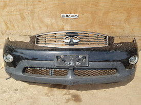 БАМПЕР ПЕРЕДНИЙ (В СБОРЕ ПОЛНОСТЬЮ) (С ПАРКТРОНИКАМИ И КАМЕРОЙ) (ЧЕРНЫЙ) INFINITI EX25-EX35-EX37 J50 2007-2013
