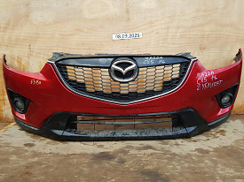БАМПЕР ПЕРЕДНИЙ (В СБОРЕ ПОЛНОСТЬЮ) (ДУБЛИКАТ ТАЙВАНЬ USA РЕШЕТКА ОРИГИНАЛ) (КРАСНЫЙ) MAZDA CX-5 KE 2011-2015