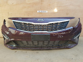 БАМПЕР ПЕРЕДНИЙ (В СБОРЕ ПОЛНОСТЬЮ С НАПОЛНИТЕЛЕМ) (ПОСЛЕ НЕЗНАЧИТЕЛЬНОЙ РЕСТАВРАЦИИ) (БОРДОВЫЙ) KIA OPTIMA 4 JF K5 2018-2020