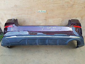 БАМПЕР ЗАДНИЙ (В СБОРЕ С ПАРКТРОНИКАМИ И КАТАФОТАМИ) (ПОСЛЕ РЕСТАВРАЦИИ) (ХРОМИРОВАННАЯ НАКЛАДКА) (С ПОВРЕЖДЕНИЕМ) KIA OPTIMA 4 JF K5 2018-2020