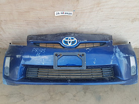 БАМПЕР ПЕРЕДНИЙ (В СБОРЕ ПОЛНОСТЬЮ) (ПОСЛЕ РЕСТАРВАЦИИ) (СИНИЙ) TOYOTA PRIUS XW30 2009-2011