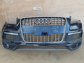 БАМПЕР ПЕРЕДНИЙ (С ОМЫВАТЕЛЯМИ ФАР) (ПОЛНОСТЬЮ В СБОРЕ) (ЧЕРНЫЙ) AUDI Q7 4L 2009-2015