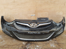 БАМПЕР ПЕРЕДНИЙ (В СБОРЕ ПОЛНОСТЬЮ ) (ПОСЛЕ РЕСТАВРАЦИИ) (ЧЕРНЫЙ) HYUNDAI ELANTRA 5 MD 2010-2016