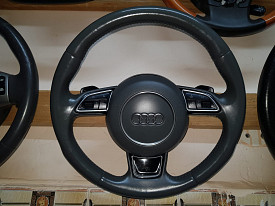 РУЛЬ (МУЛЬТИРУЛЬ С AIRBAG) (КОЖАНЫЙ) (С ЛЕПЕСТКАМИ) AUDI A6 C7 2010-2018