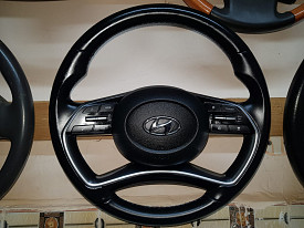 РУЛЬ (МУЛЬТИРУЛЬ С AIRBAG) (КОЖАНЫЙ) (ЧЕРНЫЙ) HYUNDAI SONATA 8 DN 2019-Н.В