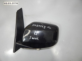ЗЕРКАЛО ЗАДНЕГО ВИДА ЛЕВОЕ (БОКОВОЕ) БЕЗ ПОВТОРИТЕЛЯ (5 КОНТАКТОВ) HONDA ODYSSEY RL5 (USA) 2010-2013