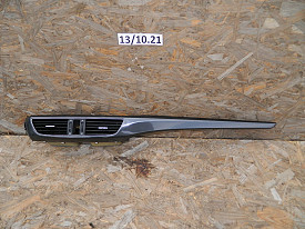 ДЕФЛЕКТОР ПЕРЕДНЕЙ ПАНЕЛИ ЦЕНТРАЛЬНЫЙ С ПЛАСТИКОВОЙ НАКЛАДКОЙ (ТЕМНО-СЕРЫЙ) MAZDA 6 GJ 2012-2015