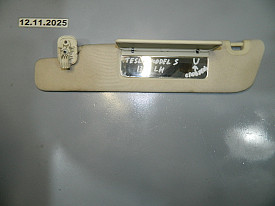 КОЗЫРЕК СОЛНЦЕЗАЩИТНЫЙ ЛЕВЫЙ (КРЫШКА С ПОВРЕЖДЕНИЕМ) (БЕЖЕВЫЙ) TESLA MODEL S 5YJS 2012-Н.В